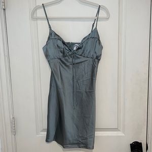 Princess Polly blueish gray dress size 4 (satin)